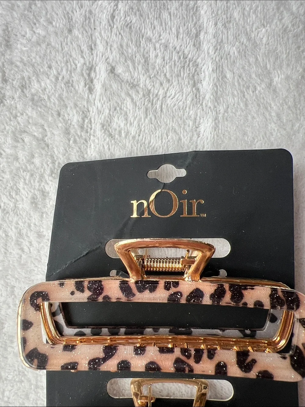 Noir Rectangle Metal Hair Clips